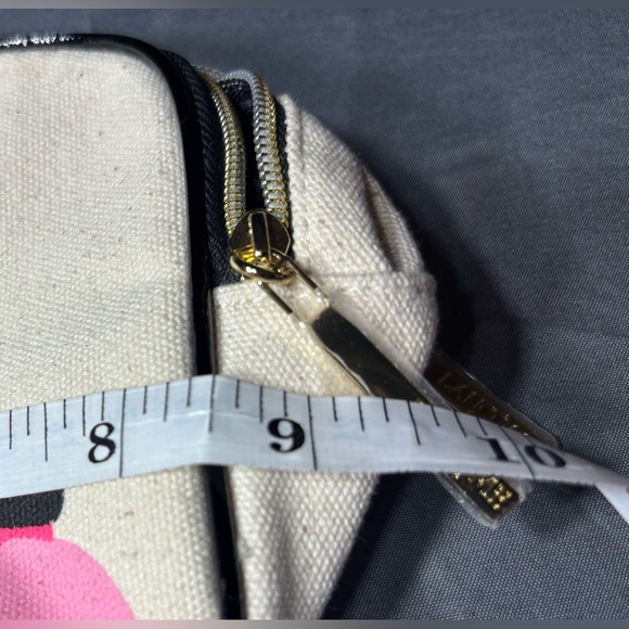 Lancôme Black Logo Cosmetic Pouch Dual Compartment NWOT - Picture 7 of 8